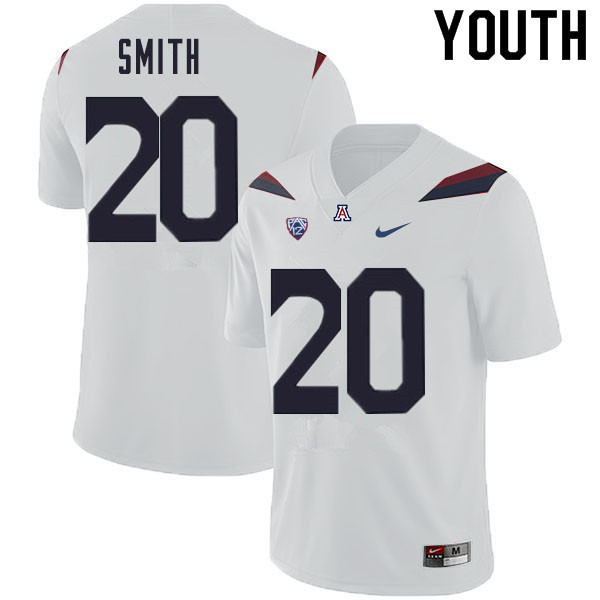 Youth #20 Darrius Smith Arizona Wildcats College Football Jerseys Sale-White - Click Image to Close